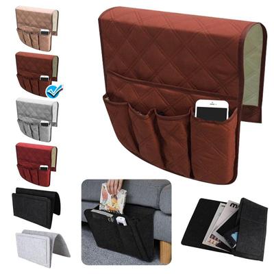 Couch Sofa Chair Armrest Remote Control Storage Organizer Holder, Non-Slip Armchair Caddy Pocket Holder Organizer