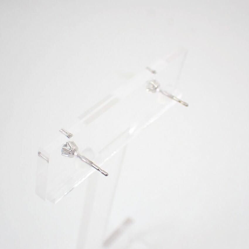 [Used] Pt900 Diamond Stud Earrings/g524-29