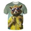 3d Print Funny Animal Raccoon T-Shirt for Men Summer Casual Short Sleeve T Shirt Streetwear Men's Oversized Crew Neck Tee Shirt