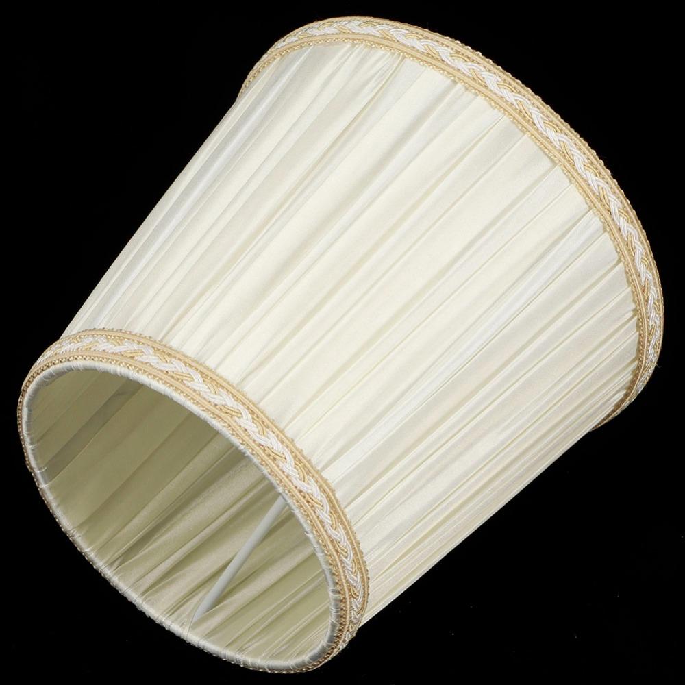 6PCS Beige Color Lamp Cover Cloth Pleated Lamp Shades Decorative Small Lamp Shade  Wall Sconces
