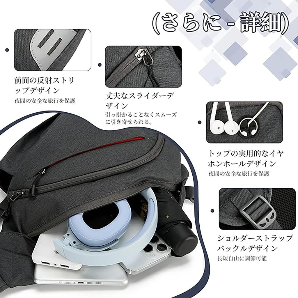 TONG YUE Body and Chest Large Fits Unisex for and School Men's 3-Way Bag Crossbody, Handbag, Strap. Capacity, Waterproof, Lightweight, Popular,