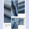 Li Shaonü Women's High-Waisted Rhinestone Wide-Leg Jeans, 2026 Summer Loose Slimming Drape Straight Pants
