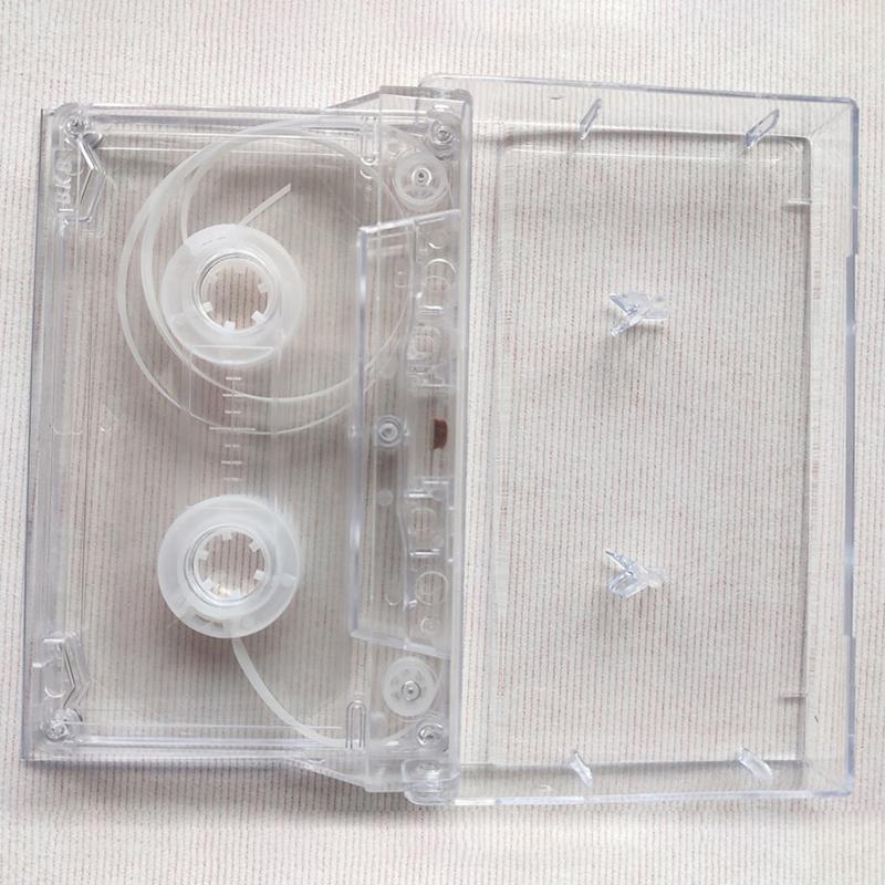Color Transparent Tape Case Plastic Audio Magnetic Audio Recording Cassette Tape Shell Empty Reel To Reel Cassette(No Tape)