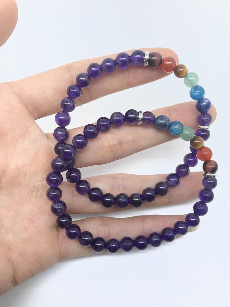 High Quality 8mm Natural Round Beads 7-Chakra Bracelet Gemstone Loose Stone Beads High Quality Stone Beads