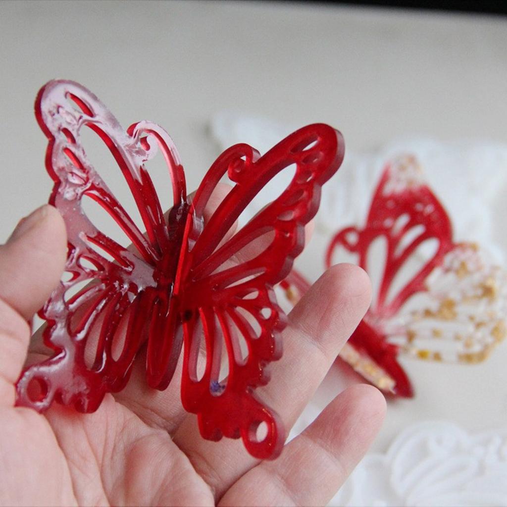 Flexible Silicone Mold Butterfly Accessories Mould Unique Epoxy Resin Jewelry Making Molds for Crafting Enthusiasts