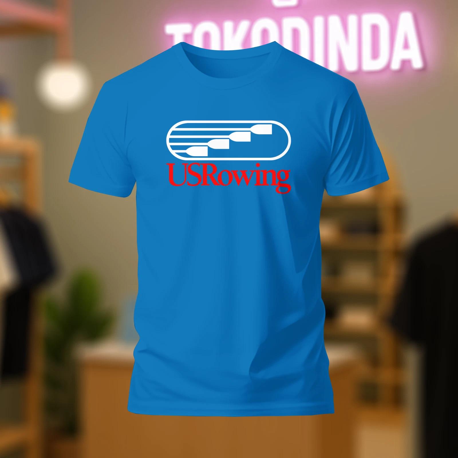 Team USA US Rowing logo T-Shirt Funny Made In USA S-5XL XS