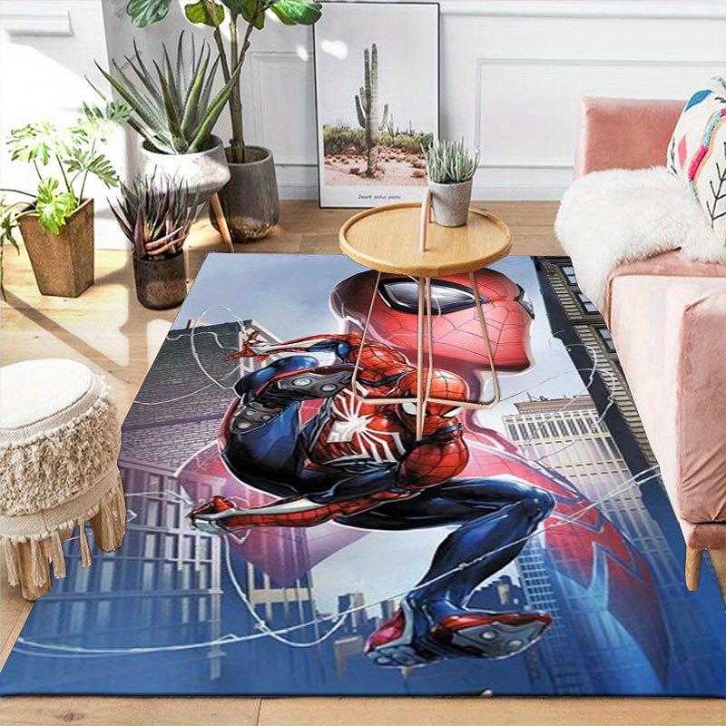 1 Stück Disney Spiderman Muster Teppich Bereichsteppich Rutschfester Teppich Handwaschbar Fußmatte Geeignet für Wohnzimmer Schlafzimmer Heimdekoration Raumdekoration