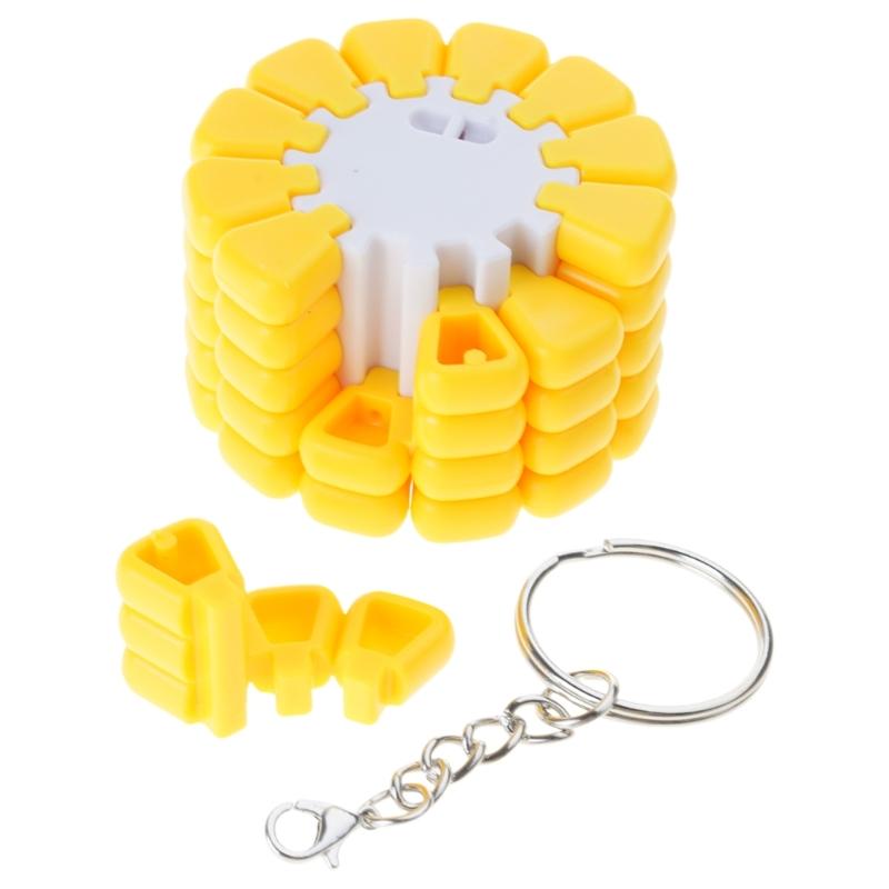 Colorful 3D Rotating Corn Educational Stress Reliever Portable Plastic Puzzle For Training