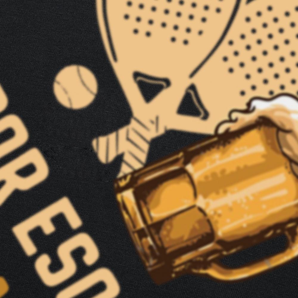 Padel And Beer That's Why I'm Here T-shirt Funny Beer Padel Tennis Fans Vintage T-shirts Casual Summer Cotton Men Clothing