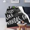 Cozy D Panda Bamboo Throw Blanket Soft Flannel Winter Blanket for Couch Office Bedroom Lovely Animal Print
