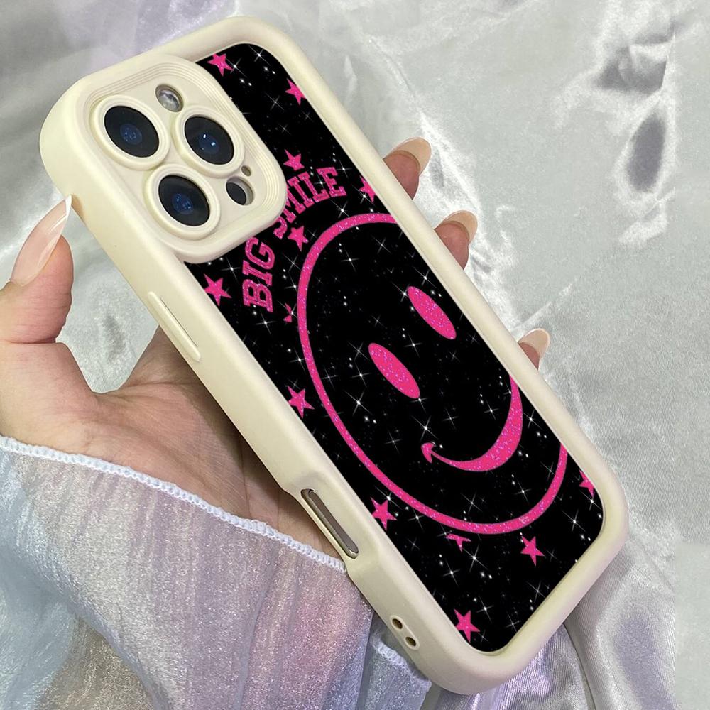 JT64 Big Smile Phone for iPhone 17 16 Pro Max Samsung S26 S25 S24 S23 Ultra A17 A16 A07 A56 Xiaomi 15T Redmi Note 14 Pro Plus Soft TPU Case Cover
