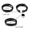 New High Quality Genuine Leather Extended Removable Stainless Steel Clasp Bangle