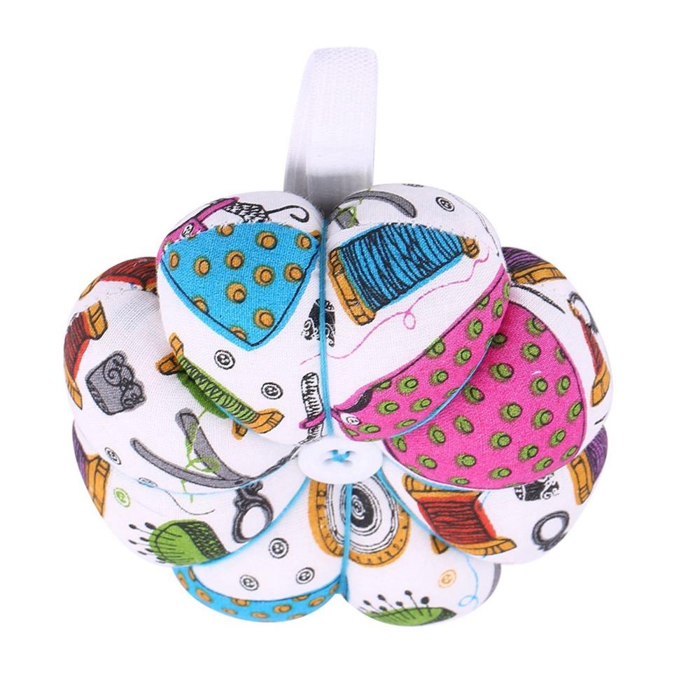 Pumpkin Wrist Pin Pad Elastic Wrist Strap Sewing Needle Pad Cute Pin Cushion  DIY Crafts