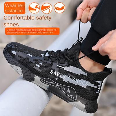 Scarpe da lavoro Assicurazione sul lavoro Antisfondamento, Antiperforazione, Antiscivolo e Traspiranti Scarpe con puntale in acciaio Protezione cantiere Scarpe di sicurezza