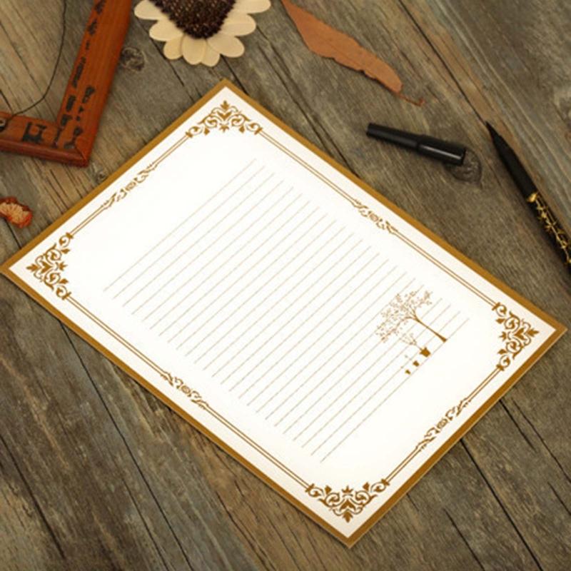 Letter Paper Stationary Set Retro Design Letter Paper for Vintage Invitations