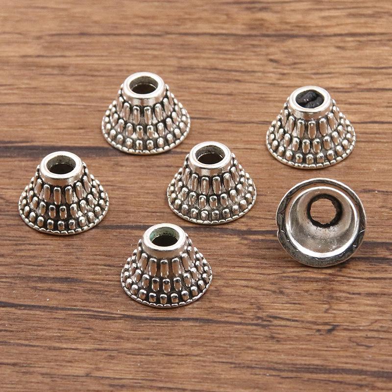 

Античні срібні роздільники-квіти: Багатостильовий, порожнистий дизайн для DIY браслетів та намист