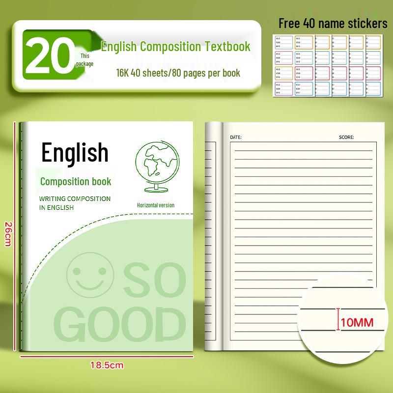 Enhanced English Workbook: Thick 16k Notebook for Primary & Junior High Students