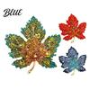 Festive Leaf Pin 1/3Pcs Maple Brooch Colored Rhinestone Enamel Thanksgiving