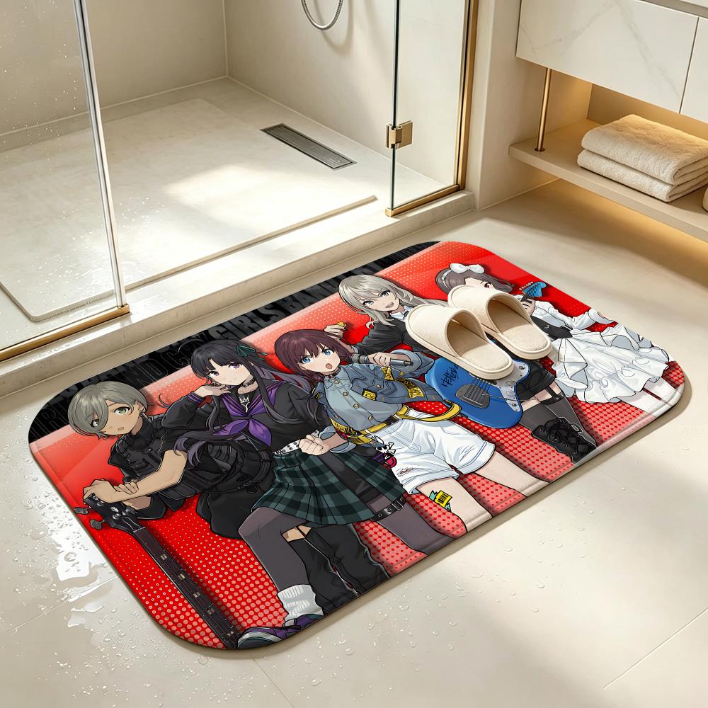 GIRLS BAND CRY Floor Mat Bedroom Carpet, Bathroom Foot Mat, Doormat, Non-Slip Absorbent Multi-Use
