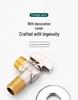 Universal All-Copper Gas Water Heater Valve: Hot/Cold Flow, 4/6 Point Angle Stop & Triangle Valve