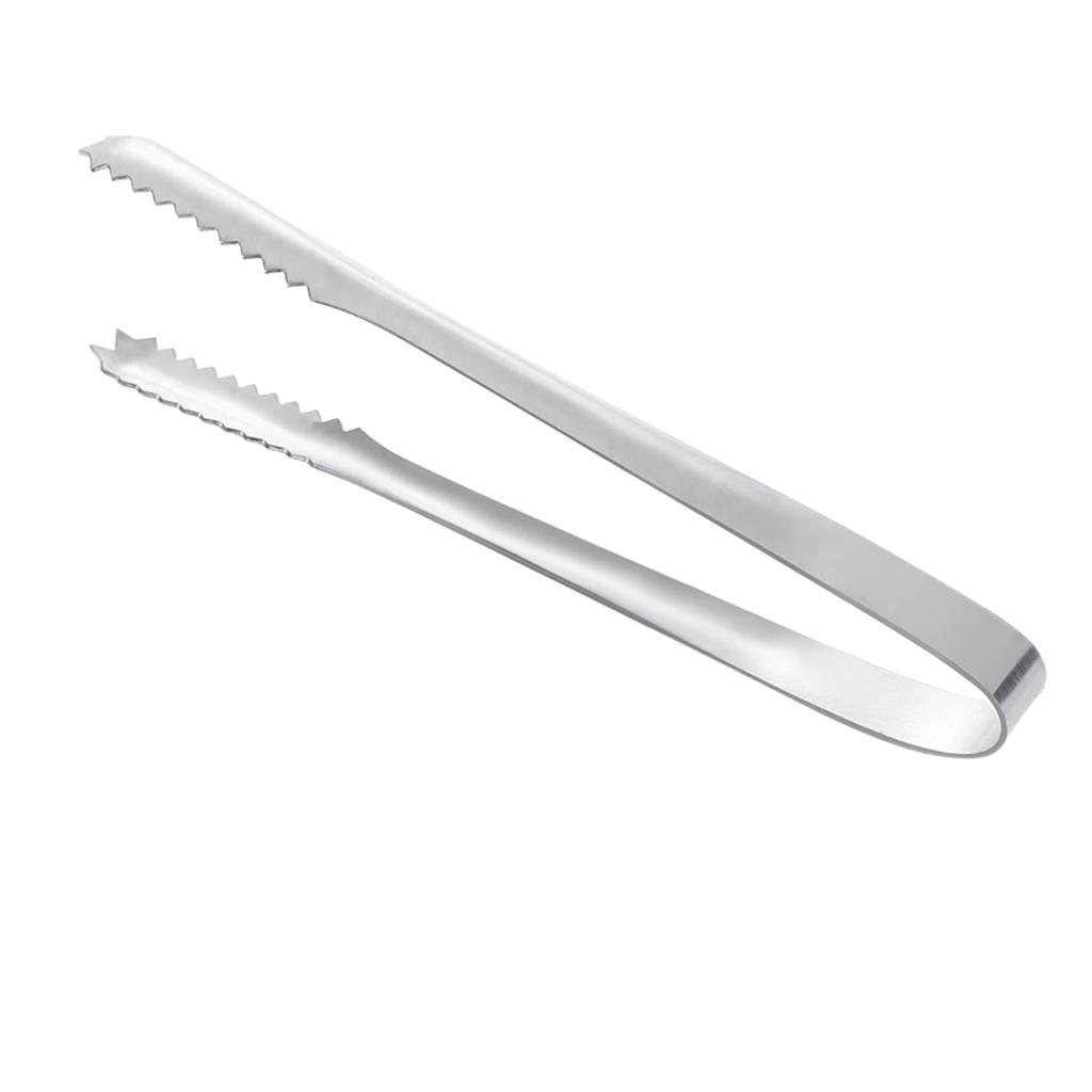Ice Tong Thicken Stainless Steel Ice Clip Tong Portable Easy Grip Metal Serving Tong for Bar Kitchen