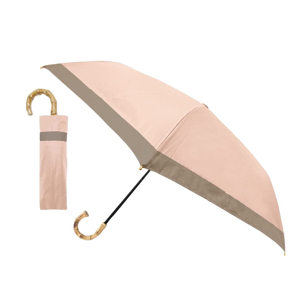 

Kamio Japan Полное затемнение Складной УФ UPF УФ Солнце и Дождь Легкий Стильный для Зонта Pink Trick, 3-слойная репсовая лента, 100% защита, 50+, Защита, розовый