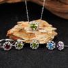 S925 Sterling Silver Natural Topaz Citrine Amethyst Olive Garnet Color Treasure Ring Women'S Jewelry Set Earrings