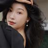 Korean Fashion Geometric Metal Pearl Pendant Drop Earrings For Woman Gothic Girl'S Elegant Jewelry Wedding Set Accessories