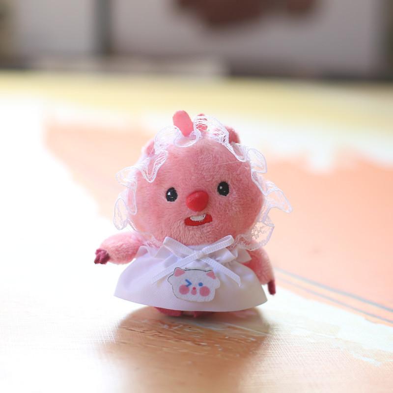 Charming Maid Squirrel Plush Keychain Soft Short Plush Stuffed Doll