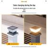 Luzes Solares Modernas para Poste de Jardim - Lâmpadas de Pilar Externas à Prova de Chuva para Vila, Cerca, Pátio ou Entradas de Portão