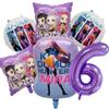Kpop Demon Hunters Girl Birthday Balloons Decoration RUMI ZOEY MIRA Number Round Balloons Set Party Supplies Baby Shower Gift
