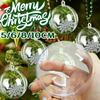10-1Pcs Plastic Hollow Balls Fillable Christmas Gifts Transparent Bauble Hanging Ornaments Pendants Xmas Tree Decorations
