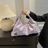 Niche Design Pleated Women's Bag Large Capacity Simple Versatile Sports Messenger Bag Trendy Fashion Leisure Travel Shoulder Bag