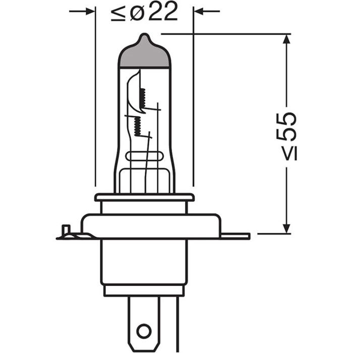 GLÜHBIRNE H4 24V 75-70W OSRAM
