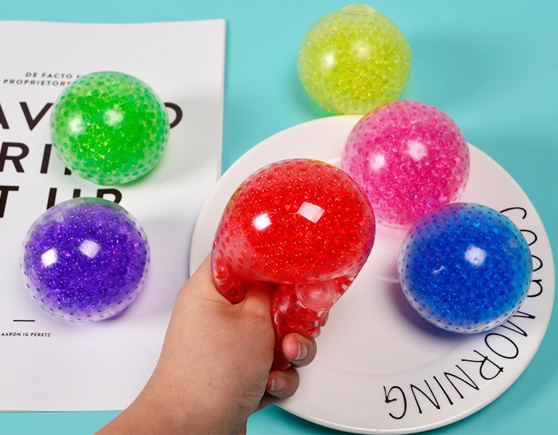 Colored Netless Bead Ball Colored Water Bead Ventilatory Ball Adult and Child Squeeze Squish Stress Relieving and Kneading Toys