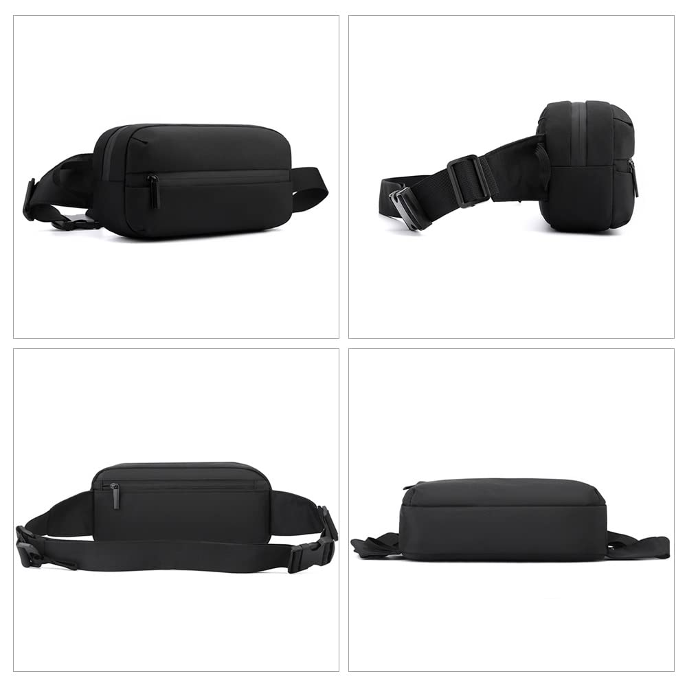 Whatna Taška přes rameno, crossbody, hrudní, velká, unisex, pánská, taška, taška přes jedno rameno, taška, kapacita, lehká, (Černý A)