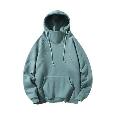 Men Fall Spring Hoodie Drawstring Loose Thick Patch Pocket Long Sleeve Casual Hooded Pullover Daily Mid Length Hoodie Elastic Cuff Top