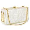 Leopard Marbling Acrylic Clutch Bag Women 2024 New Evening Party Prom Chain Shoulder Bag Luxury Clutches Wedding Bridal Handbag