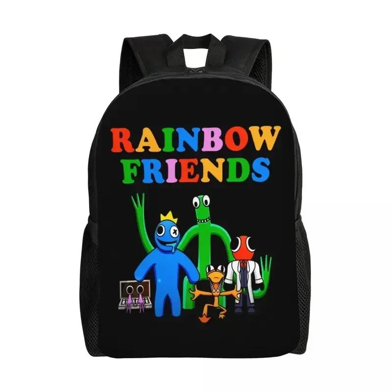 Custom Rainbows Friends Hug It Out Travel Backpack Men Women School Computer Bookbag Video Game College Student Daypack Bags