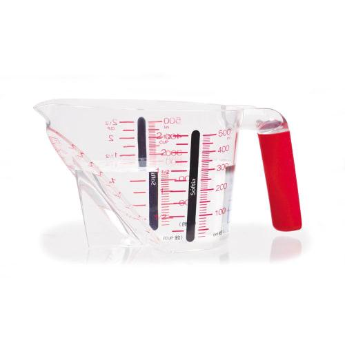 Pearl Metal Softia Top-Mounted Measuring Cup 500, Red