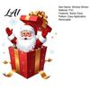 Holiday Glass Decals Santa Gift Box Sticker Christmas Static Window Decal Removable Waterproof Claus Decorations PVC Decal for Doors Windows,