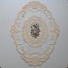 Retro European Oval Lace Embroidered Coaster Bedroom Study Kitchen Cup Table Mat Food Fruit Plate Cover Cloth Christmas Decor