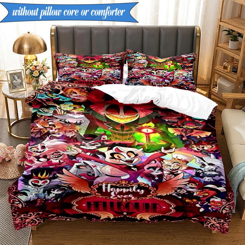 3PCS Fantasy Creatures Hotel  Bedding Set,Including 1pc Duvet Cover And 2pcs Pillowcases Perfect for Bedroom, Dormitory, Fan Christmas gift