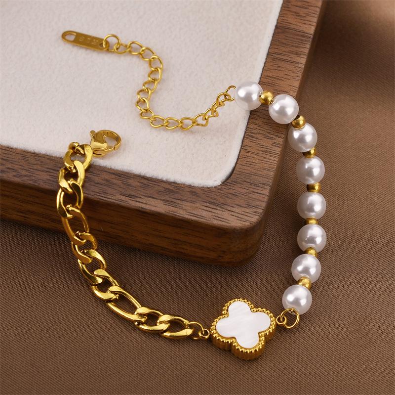 Vintage 4-Leaf Clover Necklace - Four Leaf Clover Charm Unisex Luck Jewelry