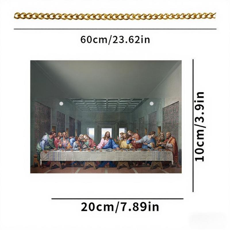

1pcs Famous The Last Supper, Acrylic Sign, Four Seasons Decoration, with Wall Hanging, Novelty Home Decor, Perfect Durable for Bedroom 10*20cm