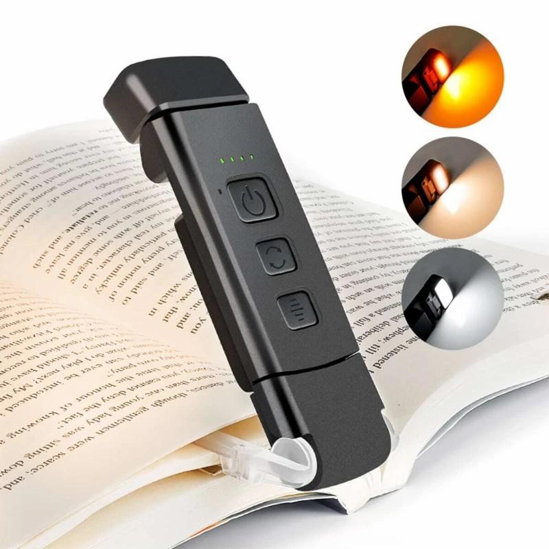 

Eye Care Plastic Reading Light LED Lamp Book Light with Book Page Holder Black