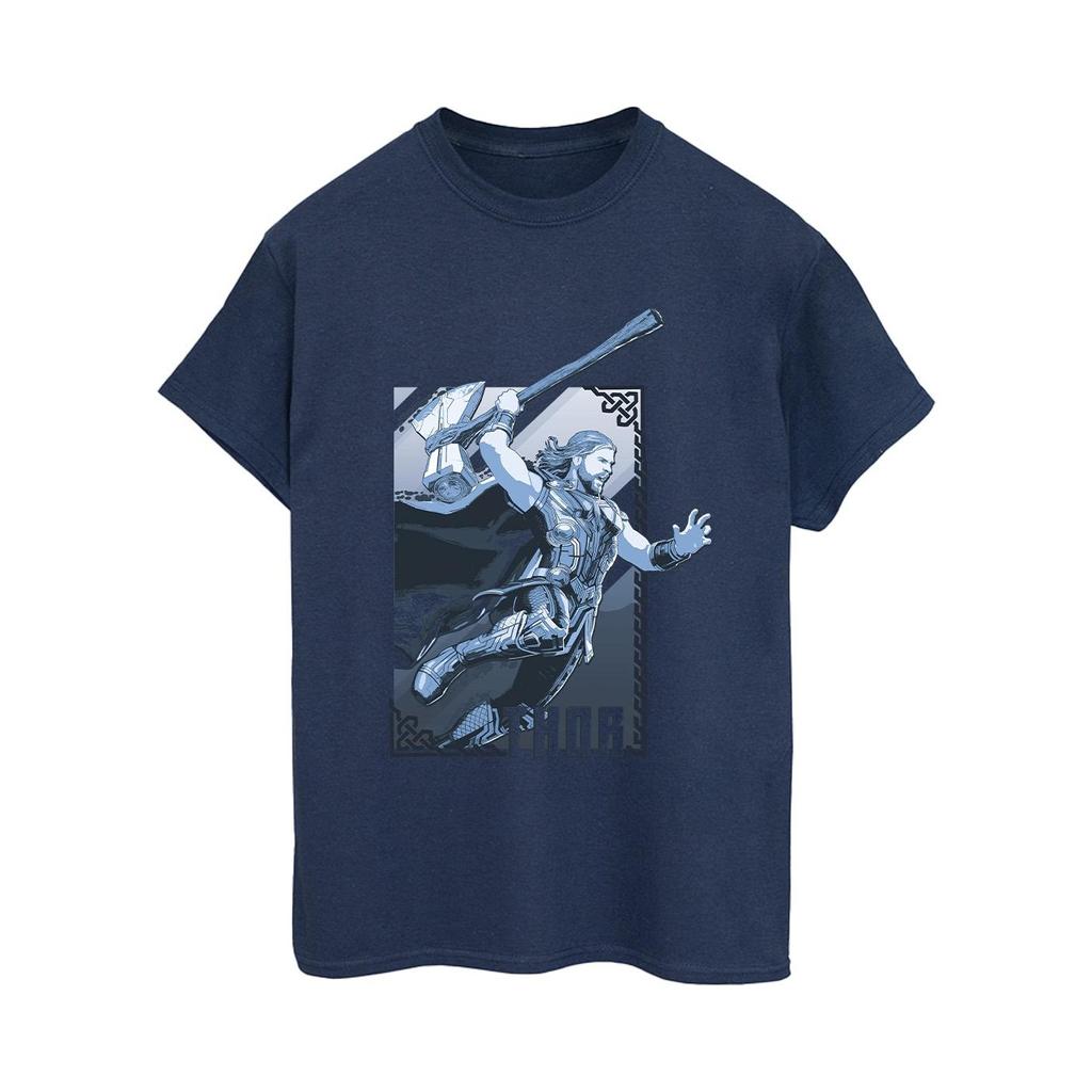 Marvel Womens/Ladies Thor Love And Thunder Attack Cotton Boyfriend T-Shirt