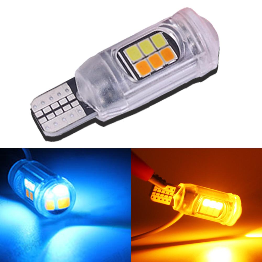 T10/T15 Motorrad-Blinker Motorrad Zweifarbig Hohe Helligkeit Standlicht Motorrad Brems-LED-Birne Rückleuchten