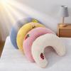U-Shaped Pet Pillow Cat Neck Support Pillow Soft Fluffy Cat Calming Pillow with Cute Patterns Half Donut Cuddle Pillow for Cats And Small Dogs