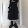 Niche Japanese Style Strappy Utility A-Line Maxi Skirt for Women - Summer Petite Cool Girl Design
